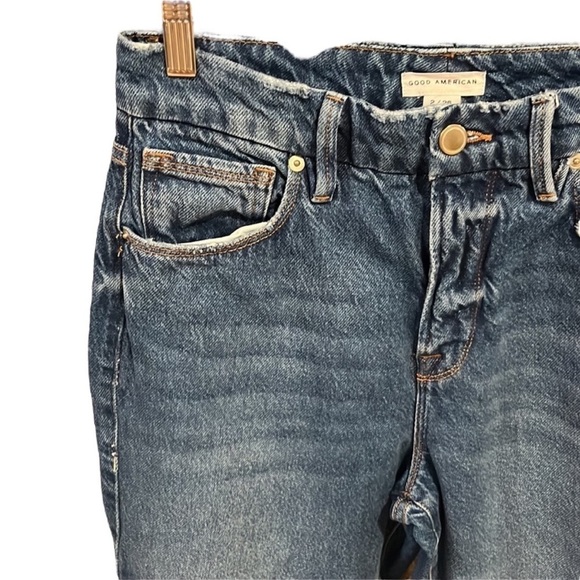 GOOD AMERICAN Good Vintage Straight Ripped /Destroyed Jeans Size 8 / 29 - Picture 4 of 9